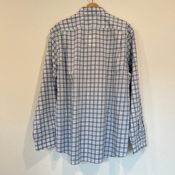 NWT LL Bean Kennebunk Dress Shirt Men's L Wrinkle Free Brightwater Blue Sport - Picture 2 of 4